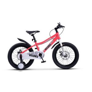 Bicicleta pentru copii Velors V18345A Roz, roti 18 inch, 5-7 ani, greutate suportata 80 kg, inaltime utilizator 110-125 cm imagine