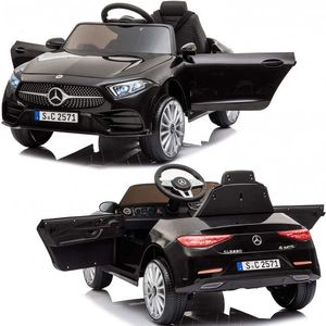 Masinuta electrica pentru copii Mercedes CLS350 Black 12V cu telecomanda, roti EVA, suspensii, deschidere usi si lumini imagine