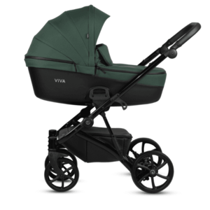 Carucior 2 in 1 Tutis Viva 5+ Emerald 064 din piele ecologica, sezut reversibil, spatar reglabil, roti cu blocare, bara detasabila, accesorii incluse imagine