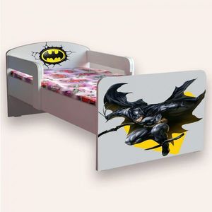 Pat pentru copii Batman cu manere, 2-8 ani, 140x70 cm imagine