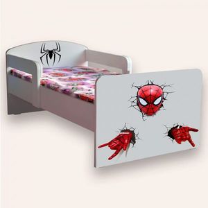 Pat pentru copii Spider Man cu manere, 2-8 ani, 140x70 cm imagine
