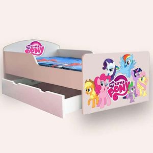 Pat pentru copii My Little Pony cu sertar, 2-8 ani, 140x70 cm imagine