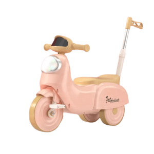 Motocicleta cu pedale pentru copii Nichiduta 3in1 Fast Pink cu maner parental detasabil, far cu lumina LED, muzica, spatiu de depozitare, structura stabila, sistem antirasturnare, roti rezistente, unghi de viraj limitat imagine