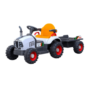 Tractor electric cu remorca pentru copii Nichiduta Digger Scorpion Yellow 12V, telecomanda 2.4G, 2 motoarex38w, scaun din piele ecologica, suport picioare, cotiere, roti late rezistente, muzica, lumini LED imagine