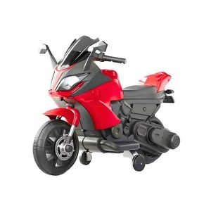 Motocicleta electrica pentru copii Nichiduta Thunder Red cu 2 motoare x 38w, roti ajutatoare, scaun din piele ecologica, ,acumulator 6V4Ah, oglinzi retrovizoare, roti din plastic rezistent imagine