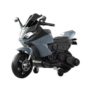 Motocicleta electrica pentru copii Nichiduta Thunder Grey cu 2 motoare x 38w, roti ajutatoare, scaun din piele ecologica, ,acumulator 6V4Ah, oglinzi retrovizoare, roti din plastic rezistent imagine