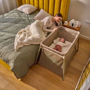 Patut multifunctional Lionelo Alice Gri 3 in 1 pliabil, 0 luni+, 2 trepte de inaltime pentru saltea, material rezistent Oxford 300D, cu iesire laterala, geanta de transport, pana 15 kg, 104x70x74 cm imagine