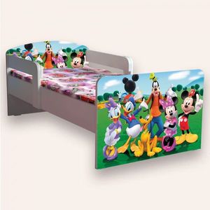 Pat pentru copii Clubul lui Mickey, cu manere, 2-12 ani, 160x80 cm imagine