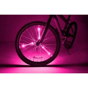 Lumini tubulare led pentru roti bicicleta SpinBrightz roz imagine