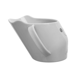 Cana antrenament cu manere pentru copii Akuku BabyMug Grey Bear, capacitate 150ml, materiale sigure fara BPA, margine tesita ce permite bautul fara a inclina capul pe spate, comptibil masina de vase imagine