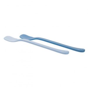 Set 2 lingurite pentru bebelusi Akuku First Blue, forma speciala, materiale sigure fara BPA, maner confortabil imagine