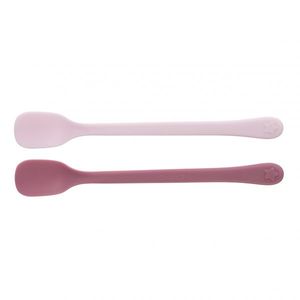 Set 2 lingurite pentru bebelusi Akuku First Pink, forma speciala, materiale sigure fara BPA, maner confortabil imagine