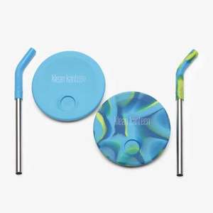 Capace Kid Cup Klean Kanteen cu paie Blue Tie Dye imagine