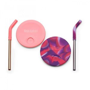 Capace Kid Cup Klean Kanteen cu paie Pink Tie Dye imagine
