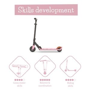 Trotineta pentru copii Chillafish Flexxi Cameo Pink pliabila, ghidon reglabil, roti ABEC-5, greutate admisa 50 kg imagine