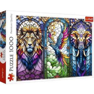 Puzzle 1000. Animale in vitraliu imagine