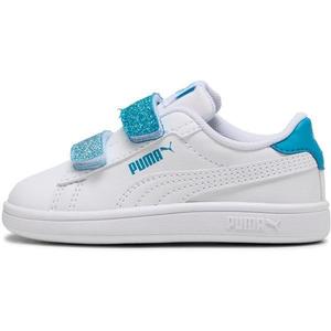 Pantofi sport copii Puma Smash 3.0 L Glitter Velcro V Inf Pu 39561008, 19, Alb imagine