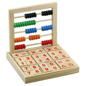 Numaratoare Abacus cu bile si cuburi, cifre litere simboluri, lemn imagine