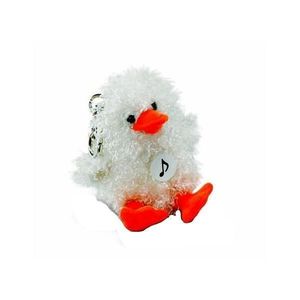 Puisor de plus cu breloc, alb, 10 cm imagine