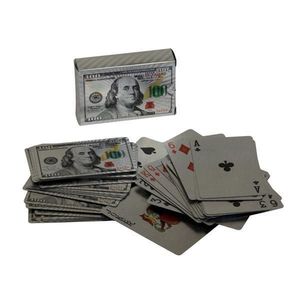 Carti de joc Poker Silver, dolar argintiu, plastic, 55 carti imagine