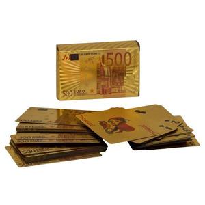 Carti de joc Poker Gold, euro auriu, plastic, 55 carti imagine