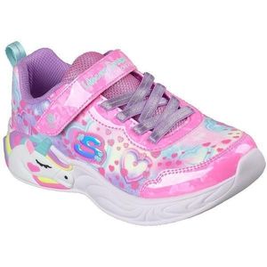 Pantofi sport copii Skechers S Lights-unicorn Dreams-hear 303063L-PKMT, 29, Roz imagine