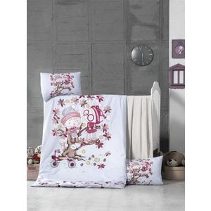 Lenjerie de pat pentru copii, Victoria, Play Time, 4 piese, 100% bumbac ranforce, multicolor imagine