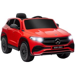 HOMCOM Mașină Electrică cu Licență Mercedes, Auto pentru Copii cu Telecomandă, Faruri și Claxon, 111.5x69x52.5 cm, Roșie imagine