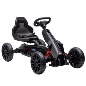 HOMCOM kart cu pedale pentru copii, scaun reglabil 4 poziții, roți EVA, 100 x 58 x 58, 5 cm, negru | Aosom Romania imagine