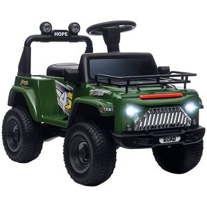 HOMCOM Mașină 4x4 electrică pentru copii, cu spațiu de depozitare viteză 3 km/h faruri claxon muzică 3-5 ani | Aosom Romania imagine
