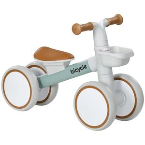 AIYAPLAY Bicicletă de Echilibru Copii 4 roți șa reglabilă, ghidon ergonomic aliaj aluminiu PP, copil 1-3 ani, Gri Maro Verde | Aosom Romania imagine