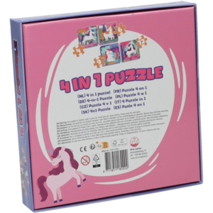 Puzzle 4in1, 31 piese - Unicorn | Wins Holland imagine