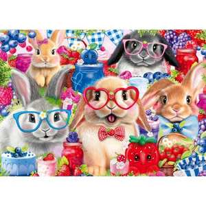 Puzzle - Iepurasi si fructe de padure, 35 piese | Ravensburger imagine