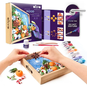 Set creativ - Sensory Art - Wood & Craft Succulents - Joy | Okto Clay imagine