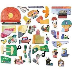 Puzzle magnetic in cutie metalica - Avioane, 30 piese | MierEdu imagine