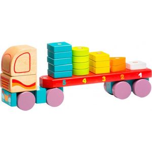 Jucarie din lemn - Camion cu forme geometrice | Cubika imagine