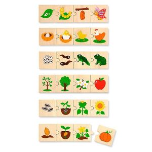 Puzzle din lemn, 24 piese - Etapele dezvoltarii | Viga Toys imagine