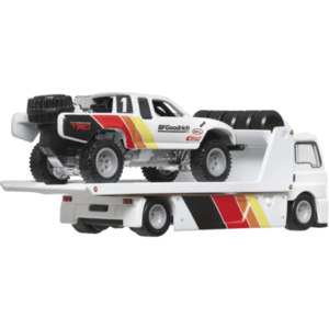 Set 2 Masini metalice - Hot Wheels - Transportator Fleet Street si Toyota Off-Road Truck | Mattel imagine