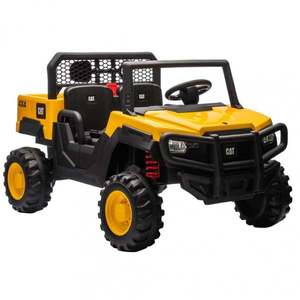 UTV electric pentru 2 copii Caterpilar CAT 90W 12V 10Ah, standard, culoare Galben imagine