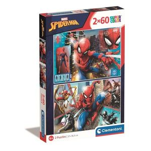 Puzzle Clementoni Spiderman, 2 x 60 piese imagine