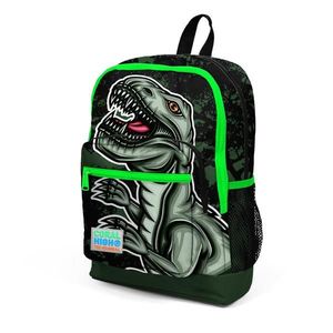 Ghiozdan cu 4 compartimente, Coral High, model dinozaur imagine