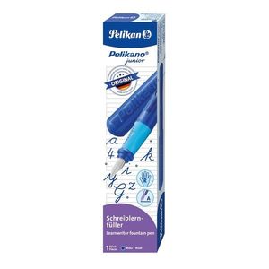 Stilou pentru dreptaci, Pelikano Junior, Penita A, Grip Ergonomic, Albastru imagine