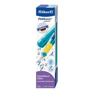 Stilou pentru dreptaci, Pelikano Junior, Penita A, Grip Ergonomic, Turcoaz imagine