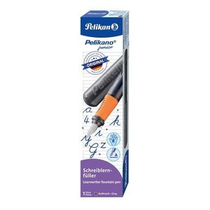 Stilou pentru dreptaci, Pelikano Junior, Penita A, Grip Ergonomic, Antracit imagine