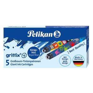 Set 5 patroane mari Pelikan Griffix, Cerneala Albastru Royal imagine