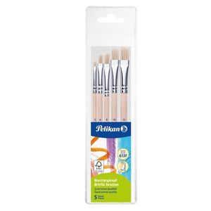 Set 5 pensule cu varf lat, Pelikan Starter, Seria 613F imagine