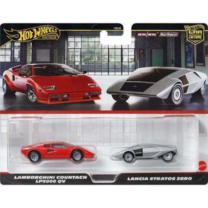 Set 2 masini metalice, Hot Wheels, Lamborghini Countach LP5000QV si Lancia Stratos Zero, JBL02 imagine