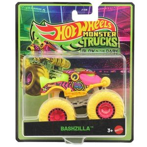 Masina Hot Wheels, Monster Truck, Glow In The Dark, Bashzilla, JFX23 imagine