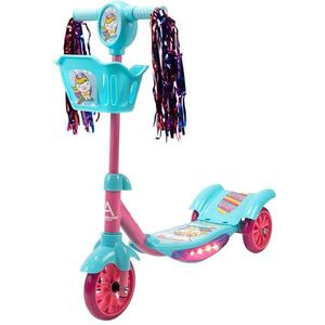 Trotineta de copii, Action One Kiddy, cu lumini si muzica, Turcoaz imagine