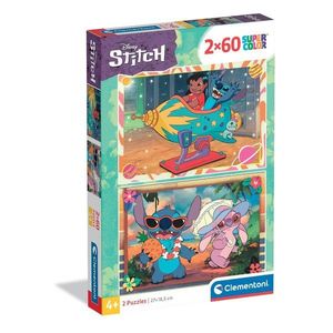 Puzzle Clementoni, Disney Stitch, 2 x 60 piese imagine